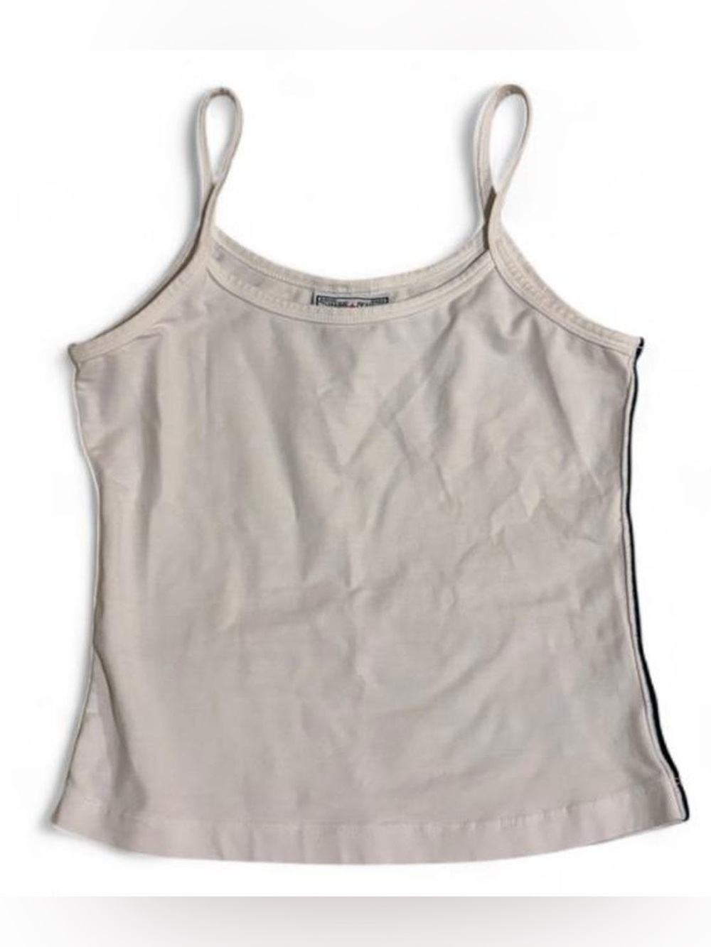 Vintage 90’s Hard Tail white tank top with track stripe detail
